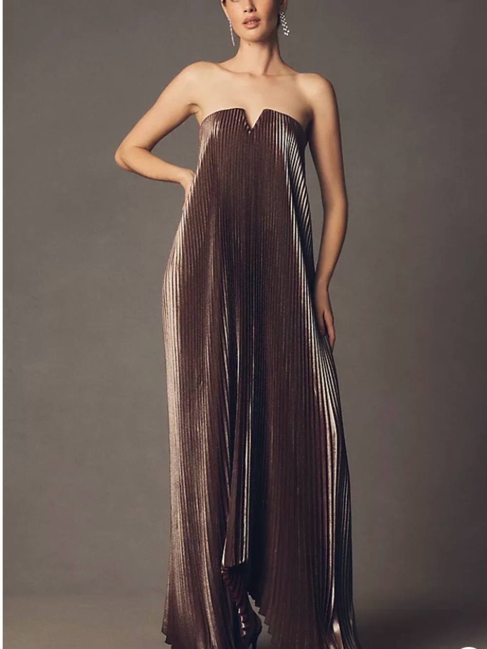 L’IDEE Black Tie Strapless Maxi Gown US 8